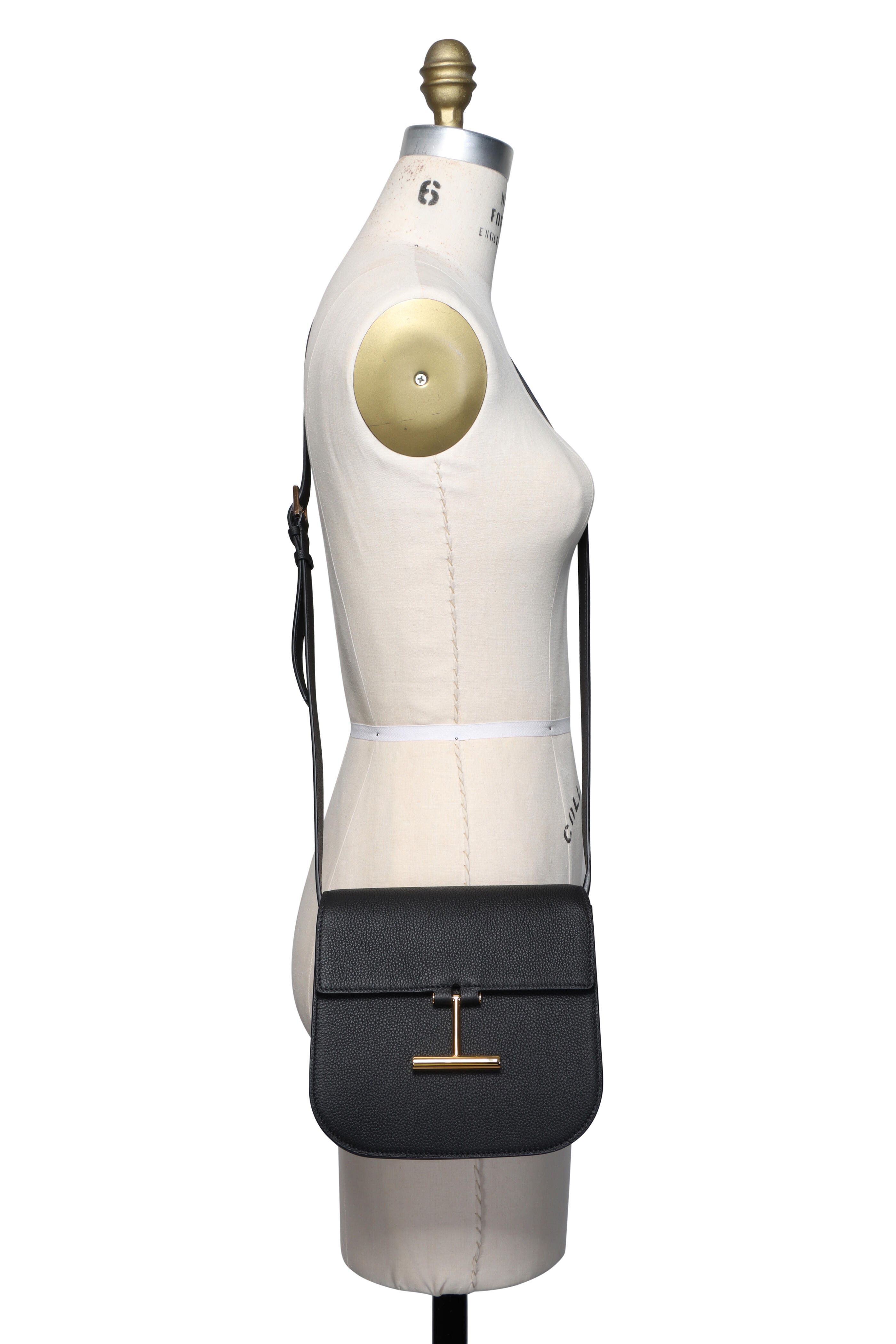 Tom Ford - Mini Tara Black Grained Leather Crossbody