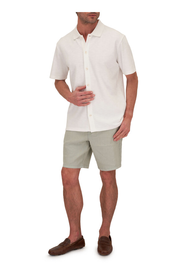 Hudson - Shell Green Linen Chino Shorts 