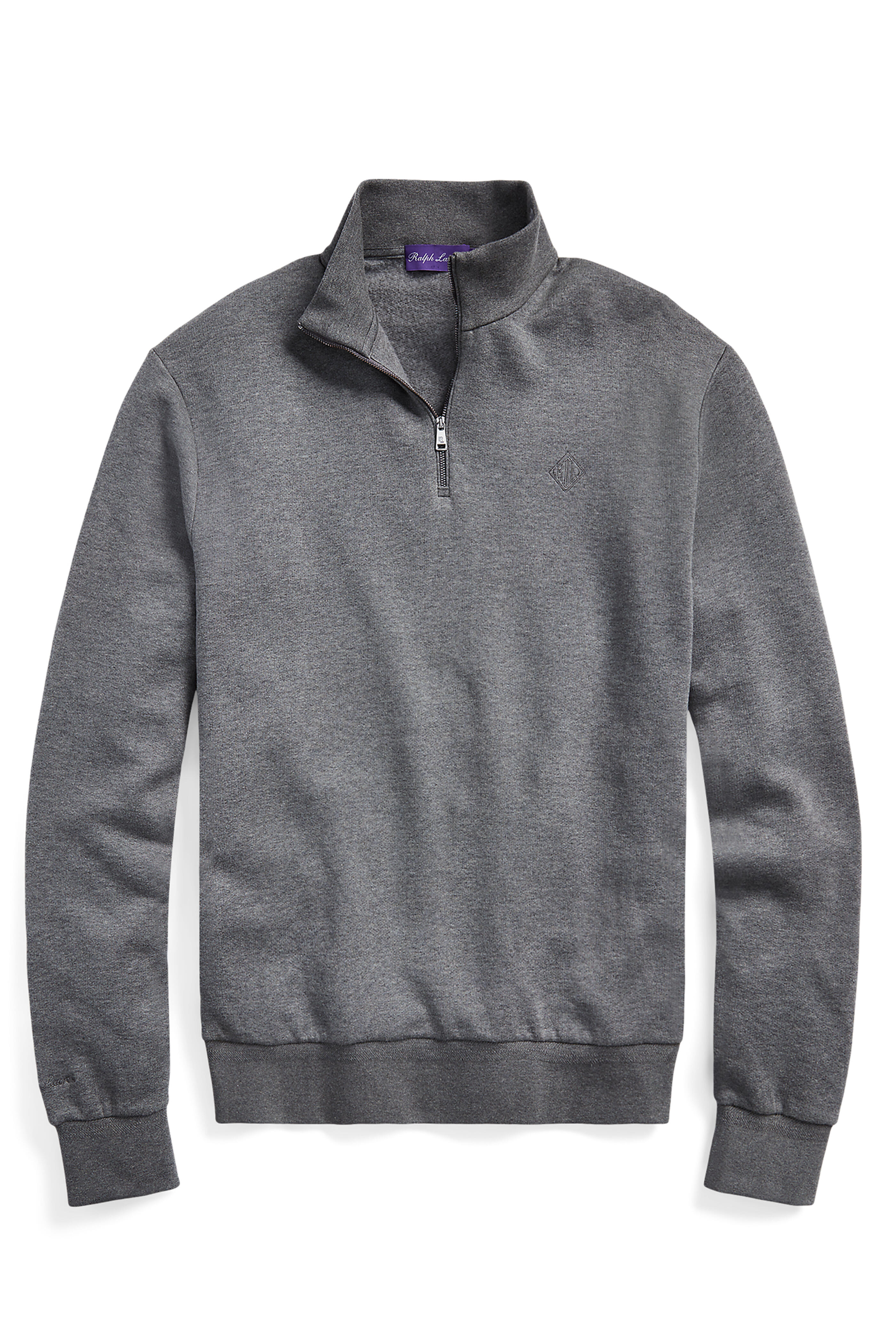 Ralph Lauren Purple Label - Gray Mélange Monogram Fleece