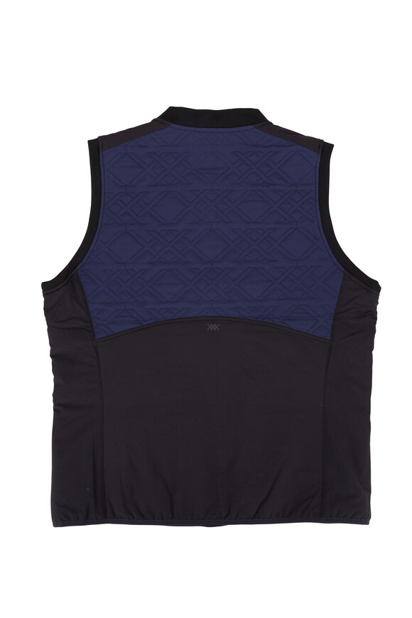Rhone Apparel - Midtown Black & Navy Zip Front Vest