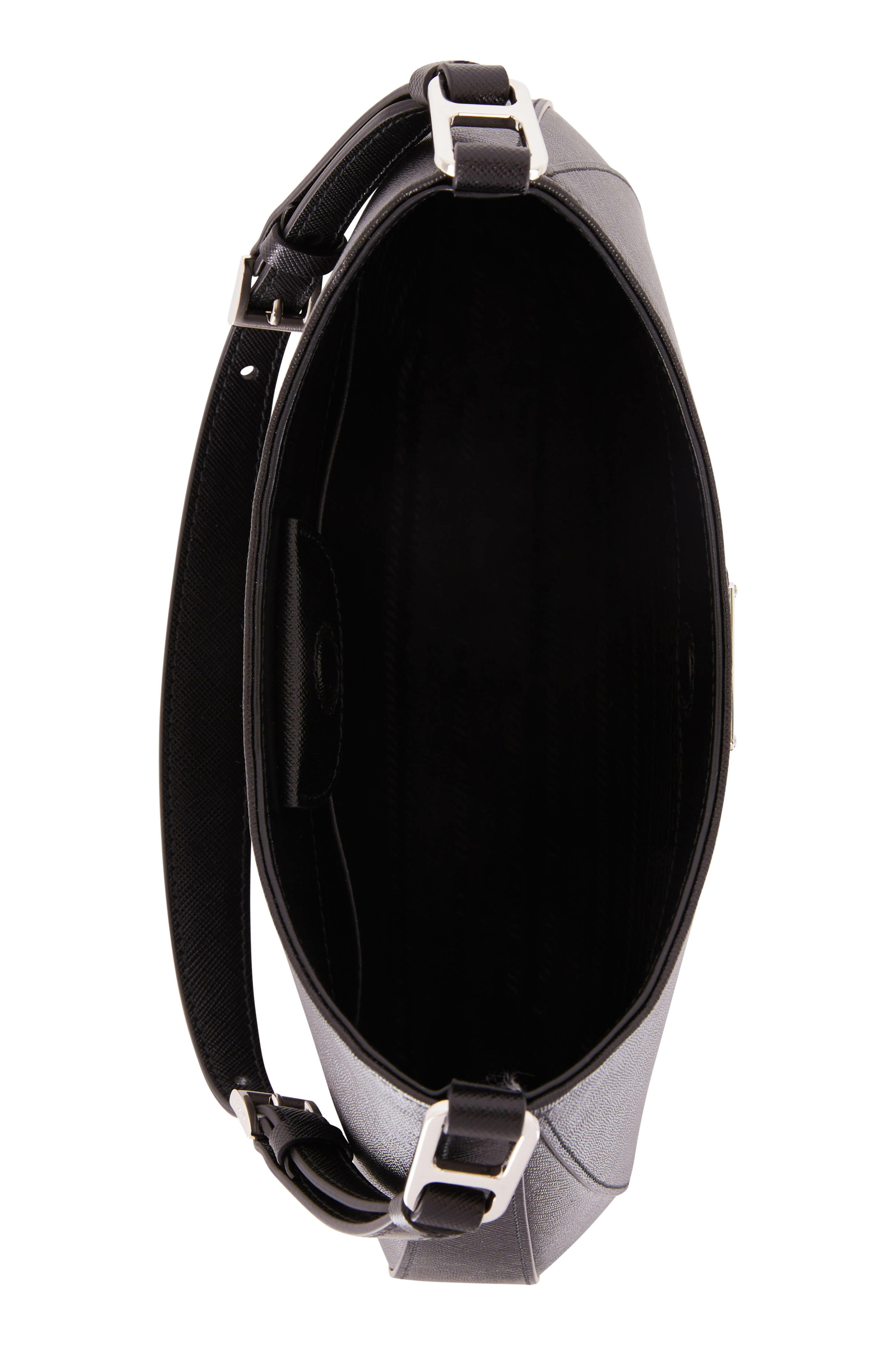 Black Prada Emblème Saffiano Shoulder Bag