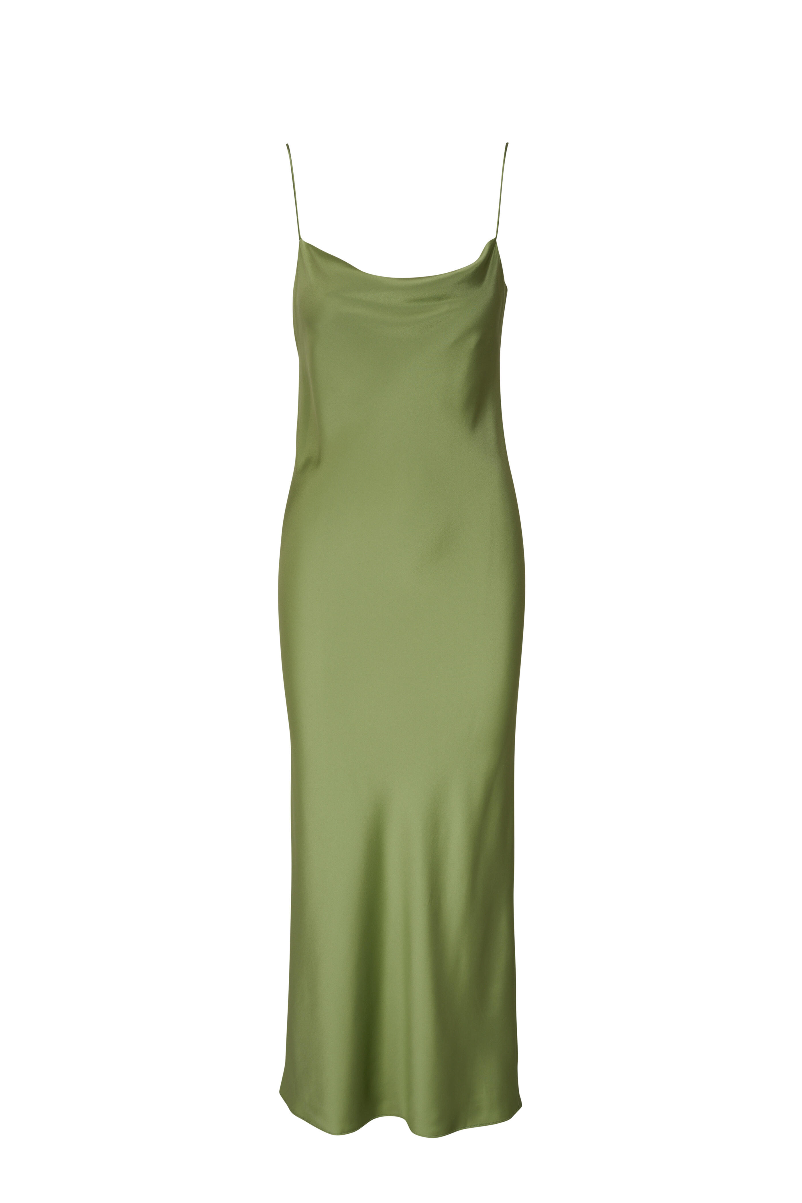 Dorothee Schumacher - Shiny Statement Green Silk Maxi Dress