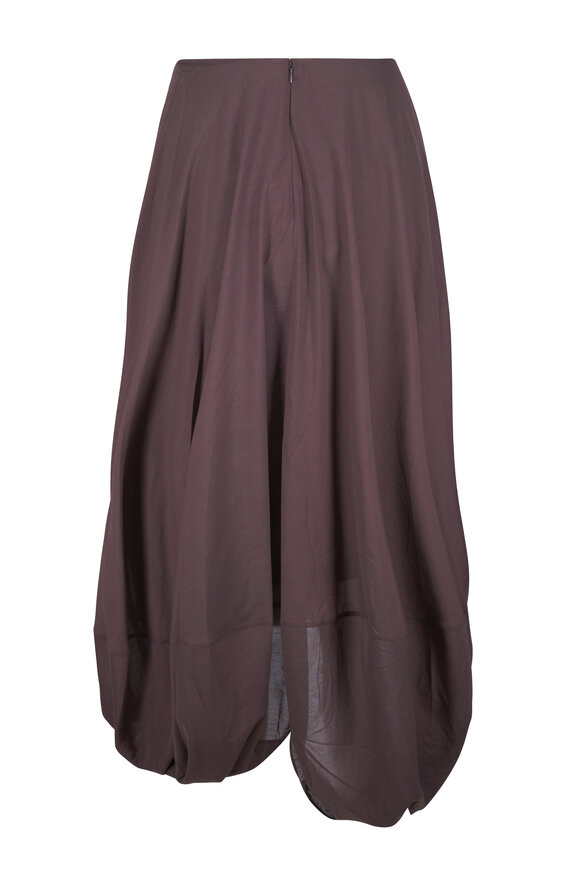 Totême Walnut Draped Cocoon Skirt - view 3