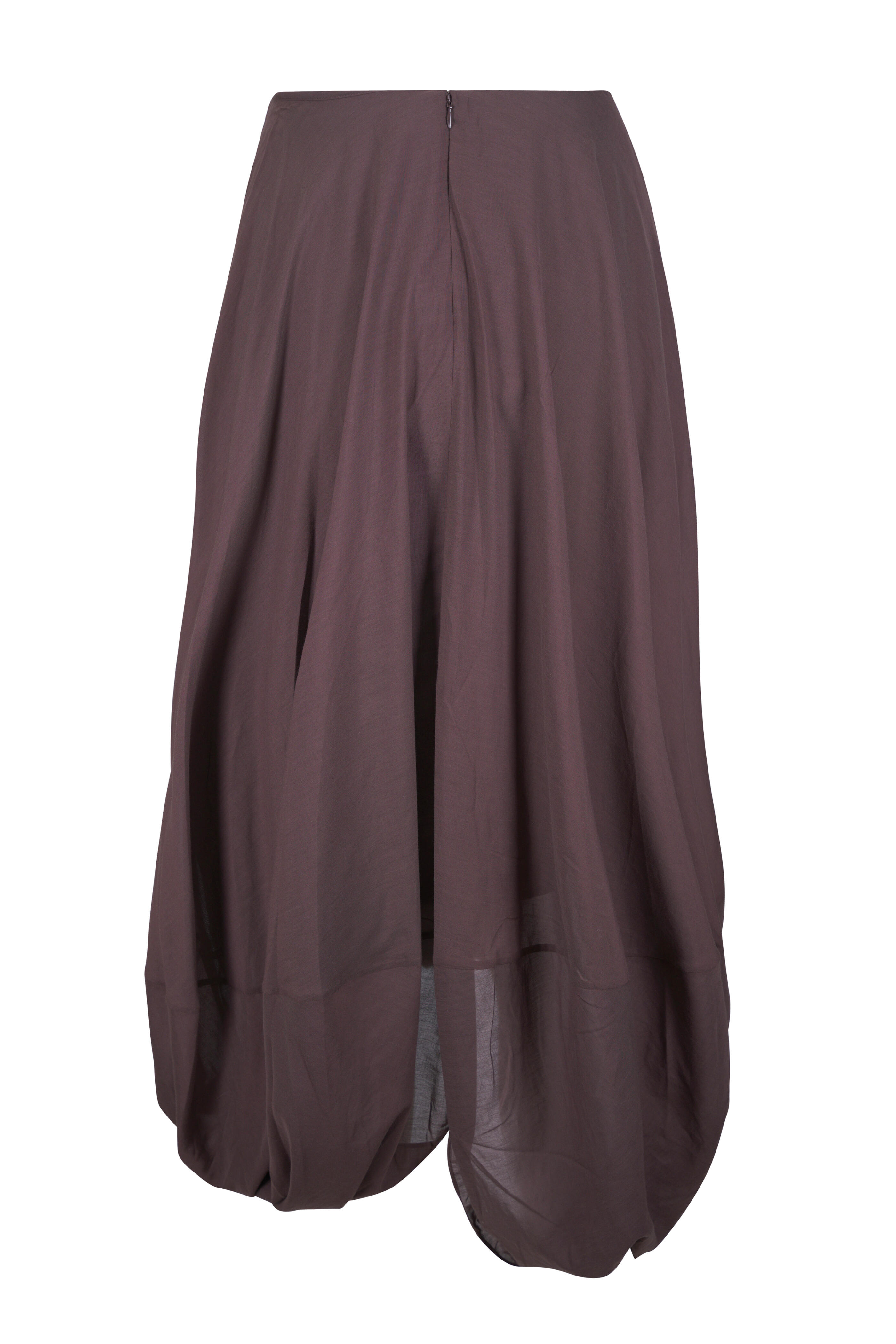 Totême - Walnut Draped Cocoon Skirt - view 3