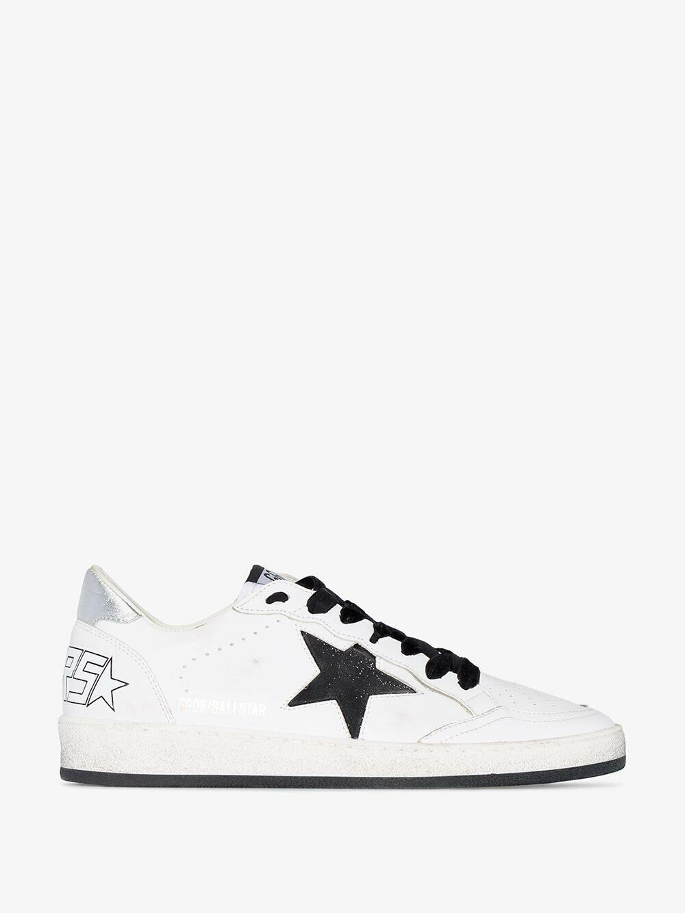 Golden Goose - Women's Ball Star White & Black Glitter Sneaker