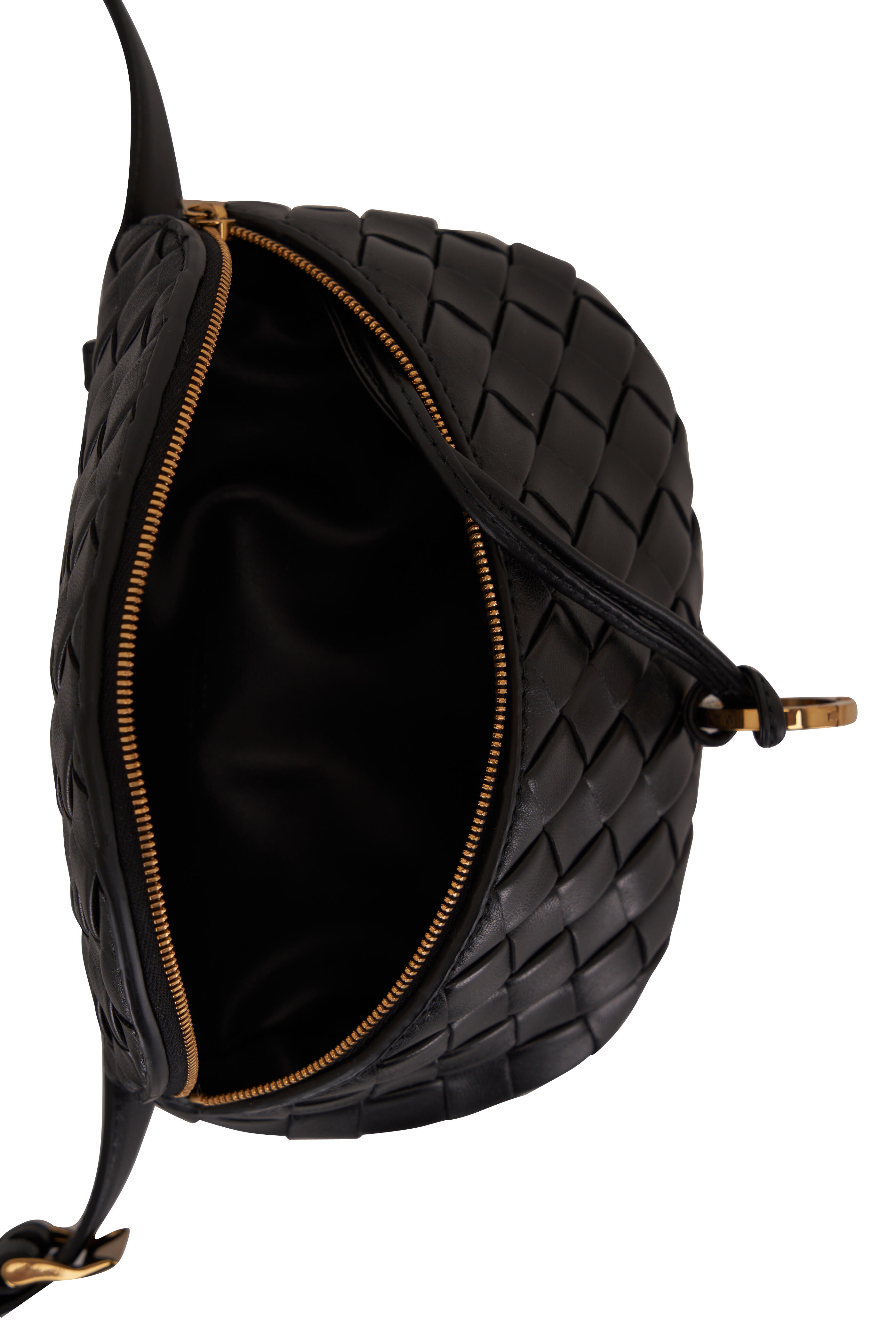 Bottega Veneta - Black Woven Leather Belt Bag | Mitchell Stores