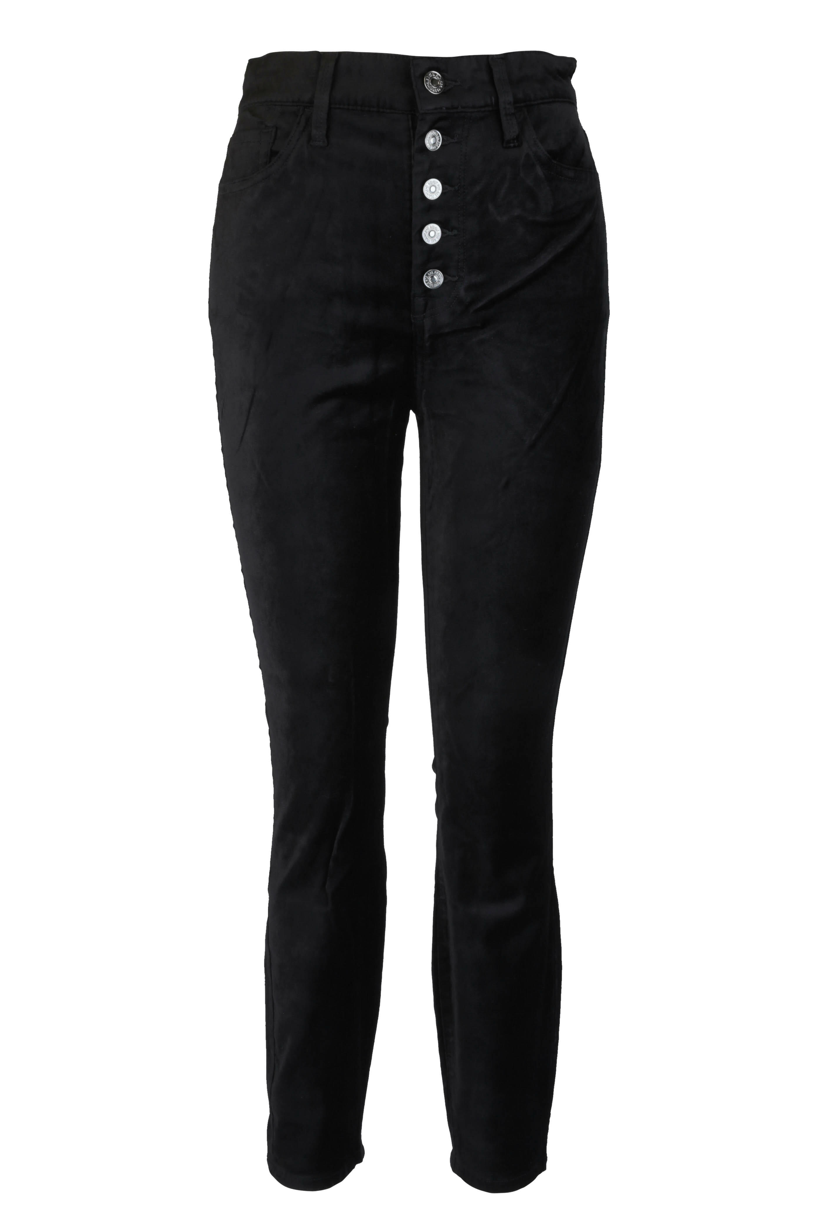 7 For All Mankind - Black Velvet Skinny Five Pocket Jean
