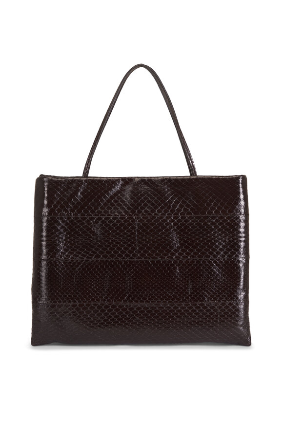 The Row Large Cecily Dark Brown Tote - view 1