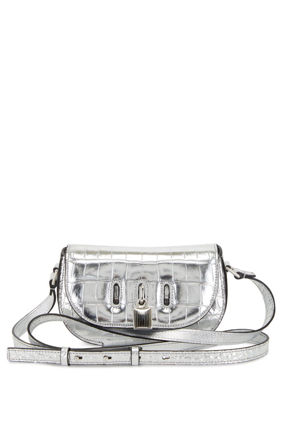 Tom Ford - Silver Metallic Padlock Mini Crossbody