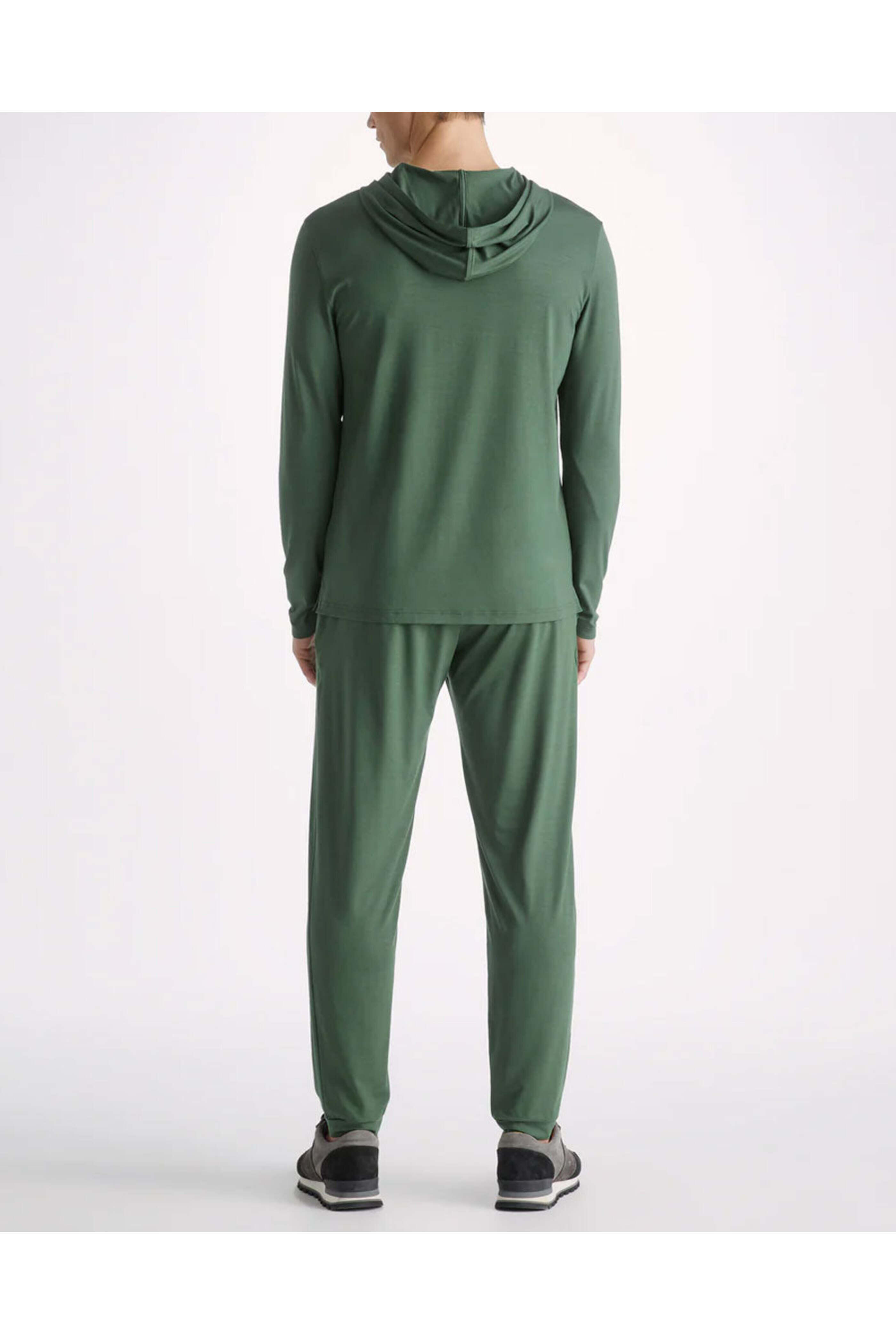 Derek Rose - Hunter Green Micro Modal Pullover Hoodie