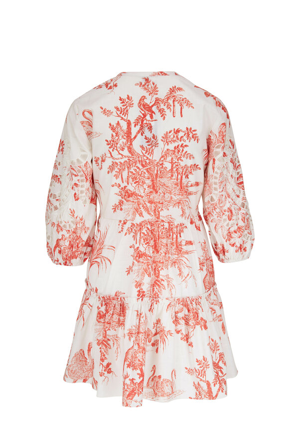 Sachin + Babi - Coco Red & Ivory Toile Print Mini Dress