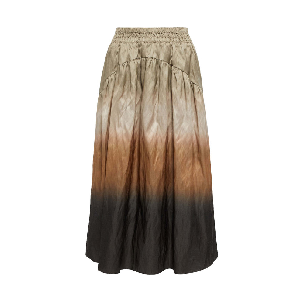 Vince Vine Dip Dye Smocked Skirt Mitchell Stores