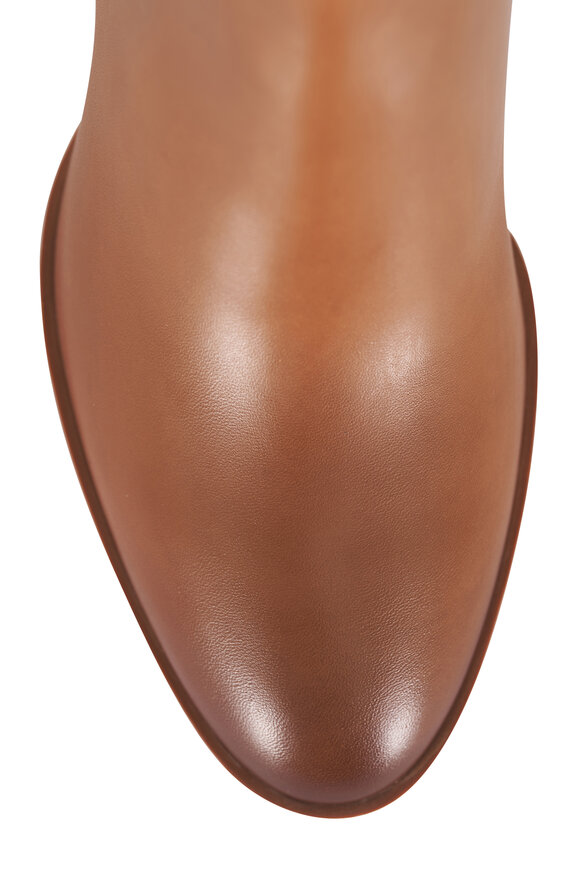 Santoni Andy Tan Leather Short Boot, 65mm - view 5