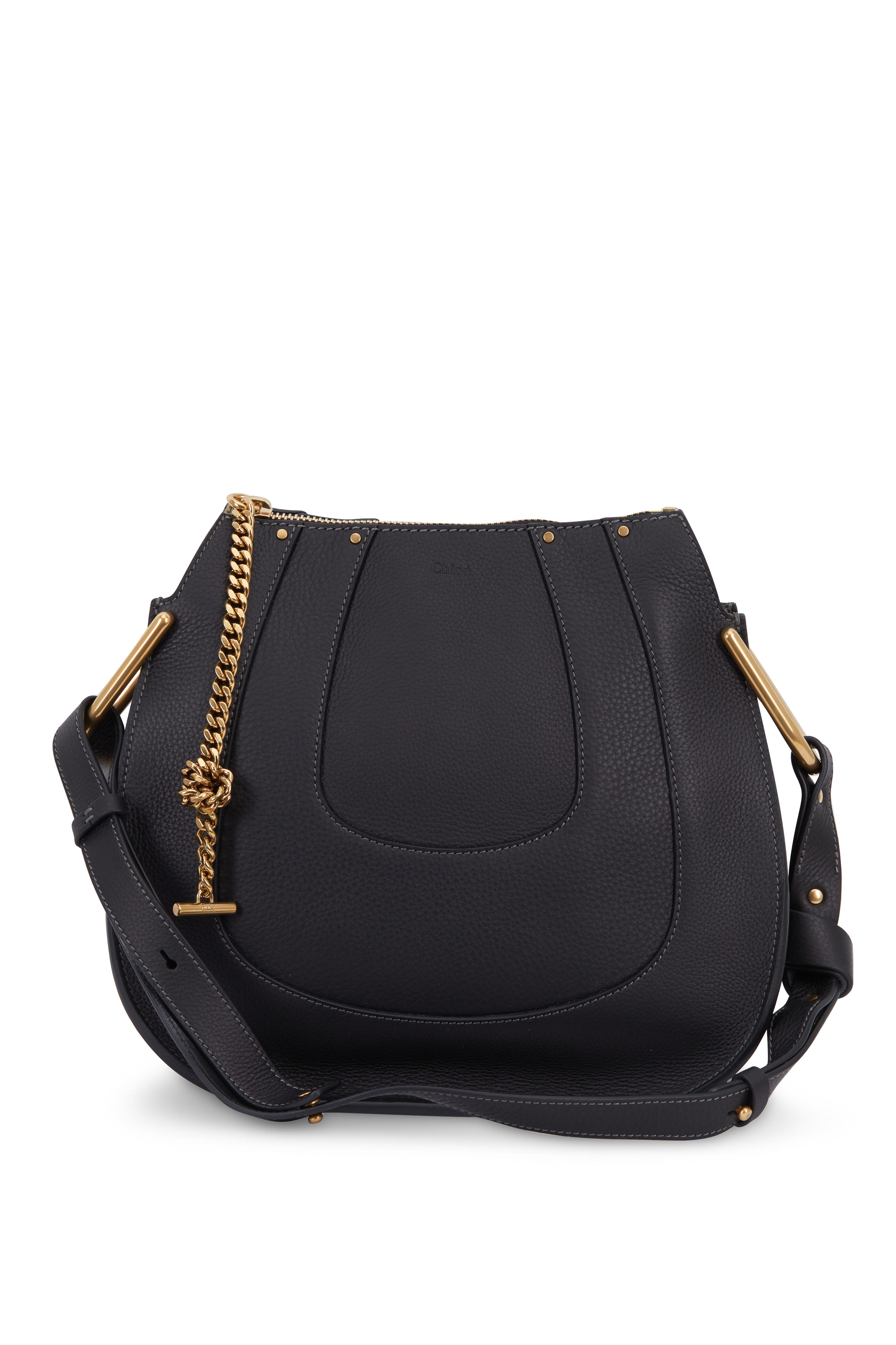 Chloé - Hayley Black Leather Convertible Hobo Bag