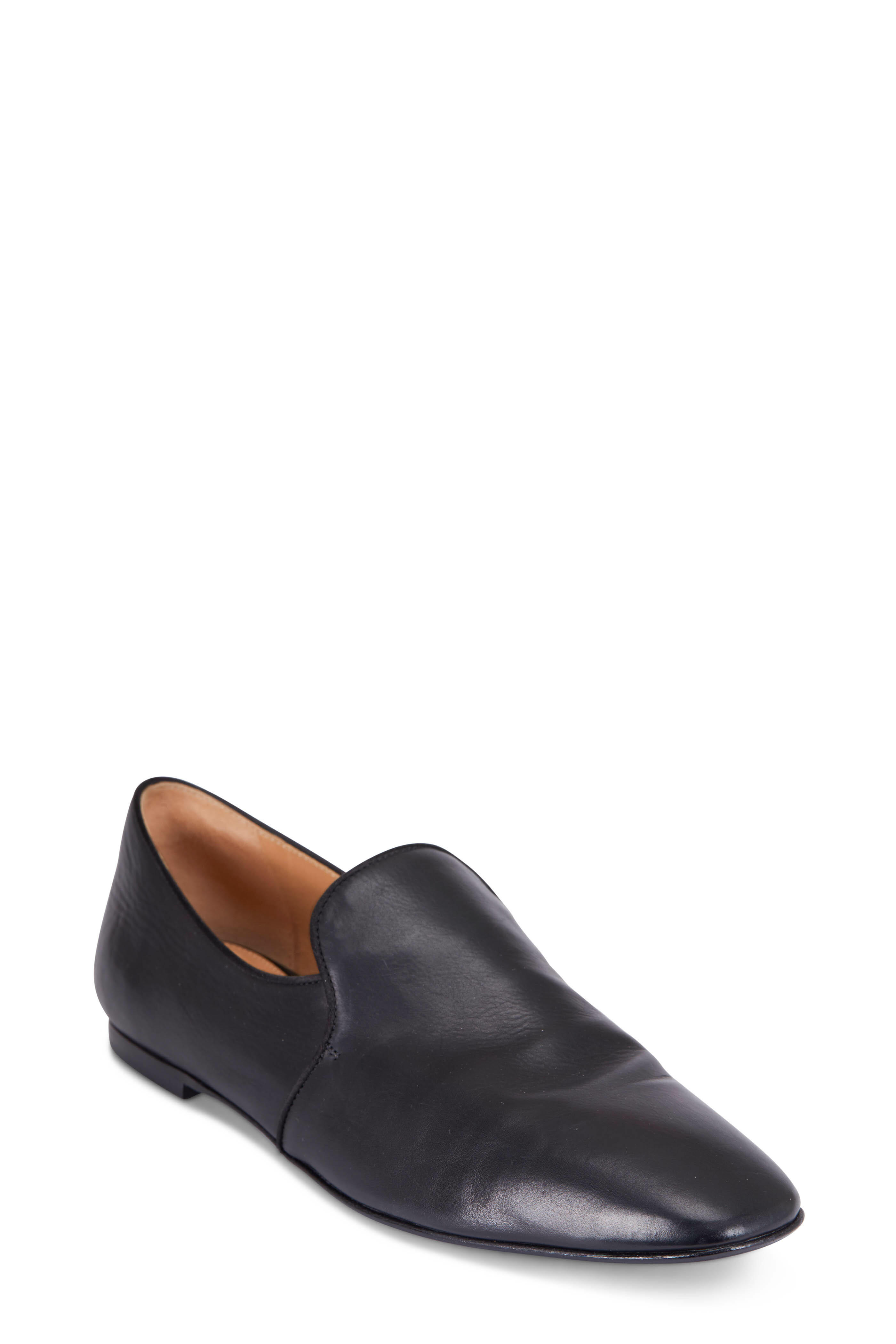 The Row Alys Black Leather Loafer Mitchell Stores