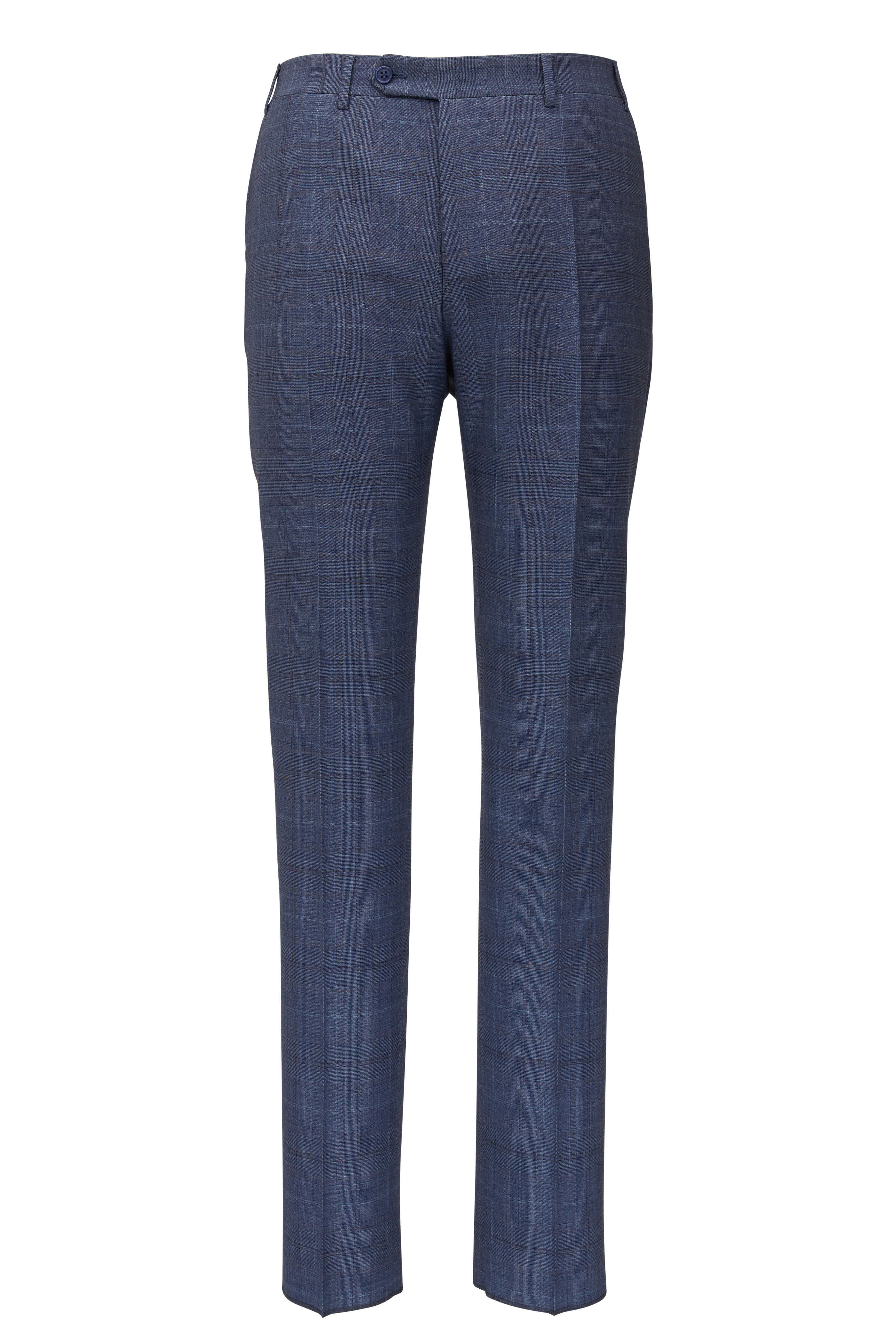 Canali - Light Blue Glenplaid Wool Suit | Mitchell Stores