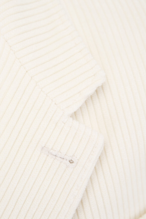 Brunello Cucinelli Cream Cashmere Corduroy Overcoat - view 4