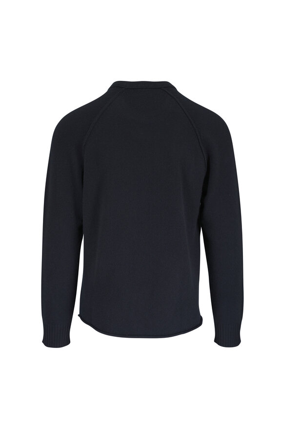 James Perse Black Lightweight Textured Cashmere Sweater - view 2