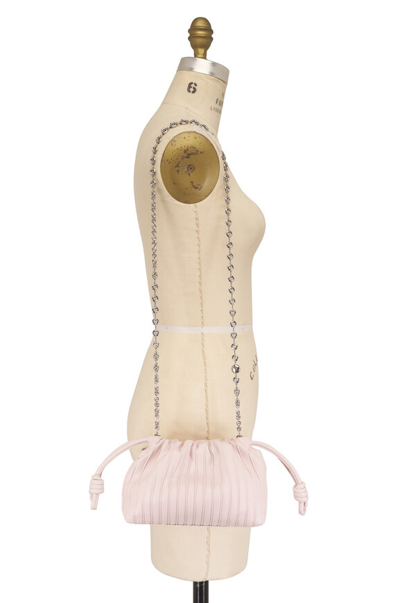 Loewe Flamenco Pleats Pink Leather Clutch - view 5