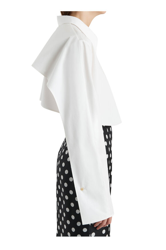 Khaite Fritz Chalk White Cropped Top - view 4