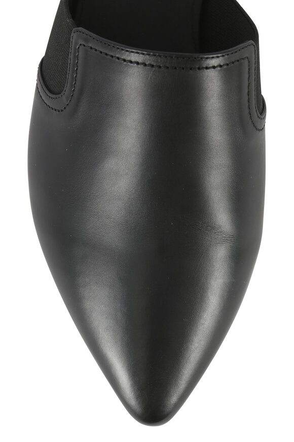 Vince - Nadette Black Leather Pointed Slide