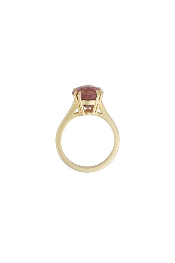Lauren K 18k Yellow Gold Pink Tourmaline Ring - view 2