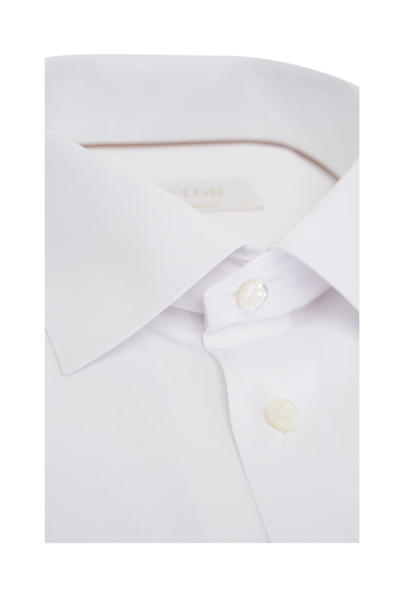 Eton - Solid White Cotton Sport Shirt