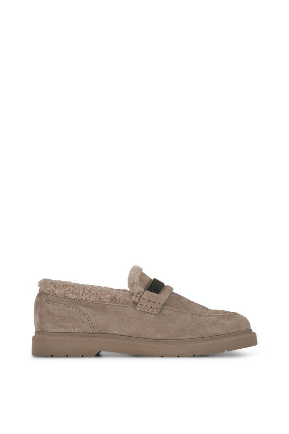 Brunello Cucinelli - Ice Suede Shearling Light Loafer 