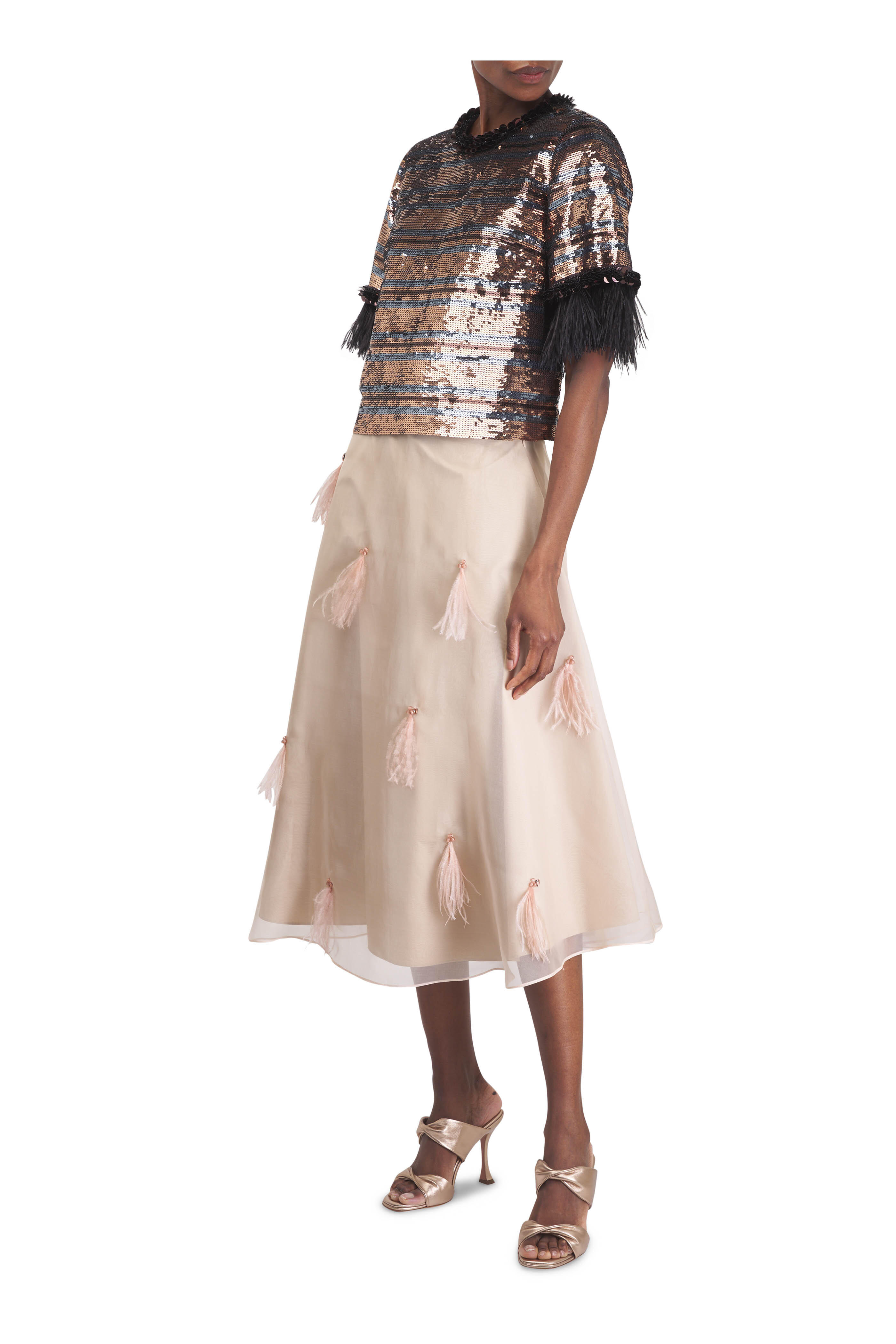 Dorothee Schumacher - Sheer Volumes Tan Silk Skirt