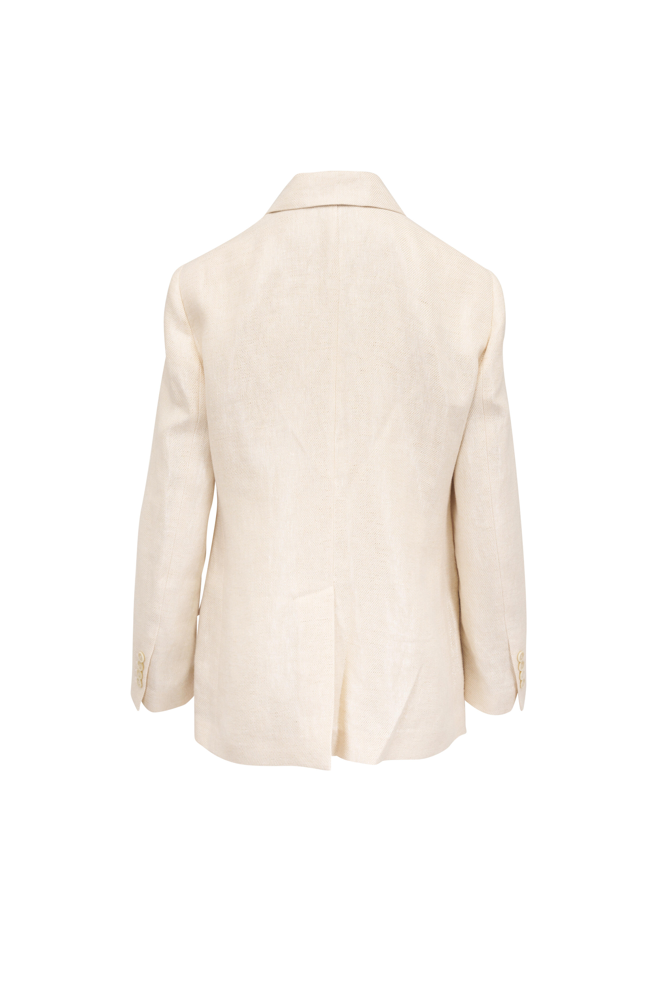 Brunello Cucinelli - Shimmering Cotton Silk Twill Double Breasted Blaze