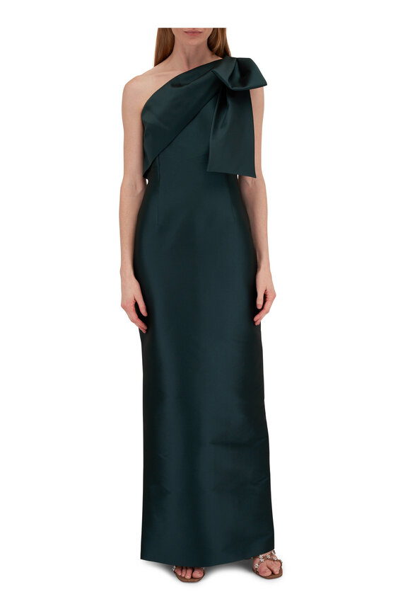 Sachin + Babi - Bonnie Forest Green One Shoulder Gown