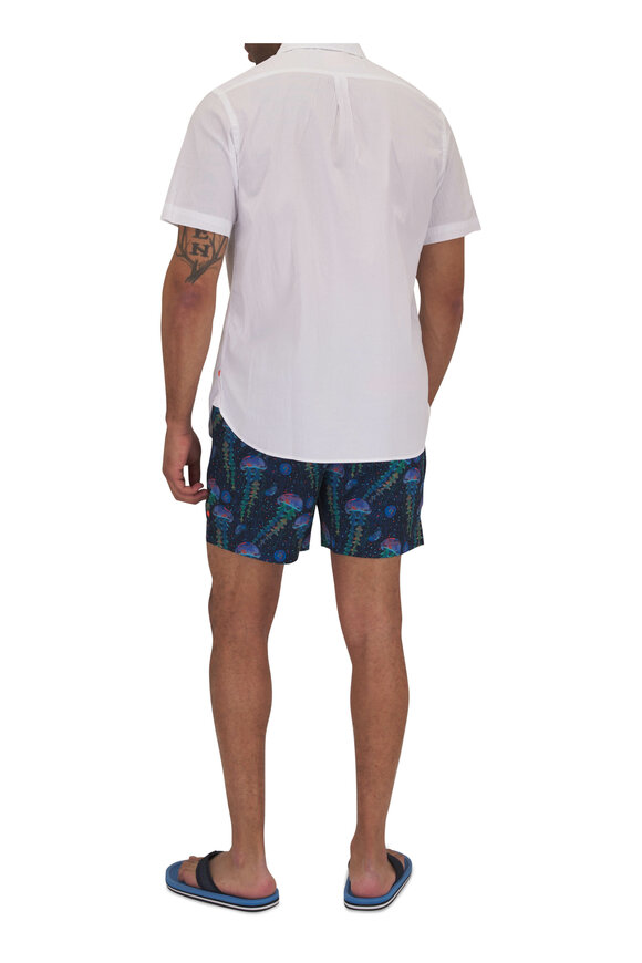 Swims - Palermo White Seersucker Sport Shirt 