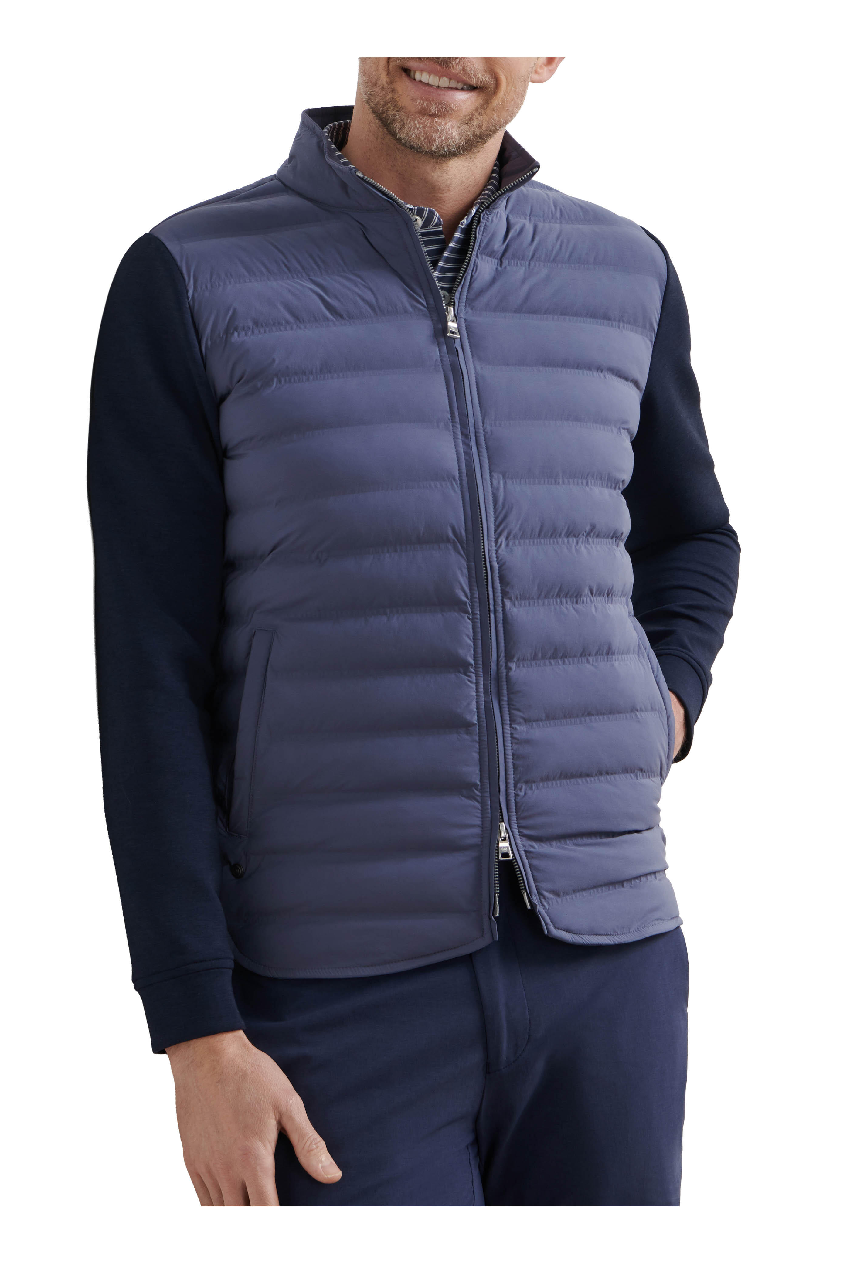 Peter Millar - Winsome Hybrid Nebula Blue Cardigan