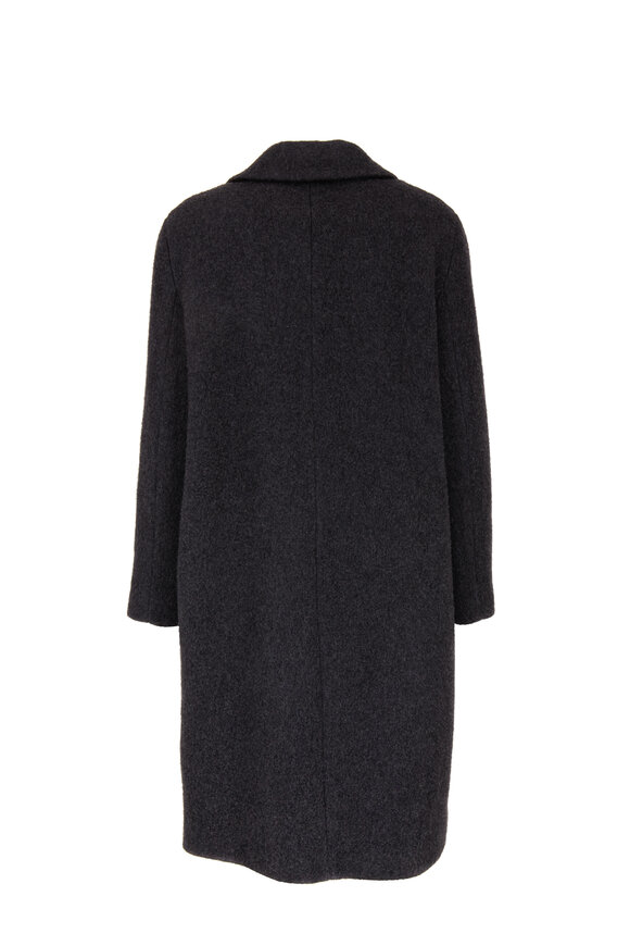 Brunello Cucinelli - Black Curly Cashmere & Wool Long Coat