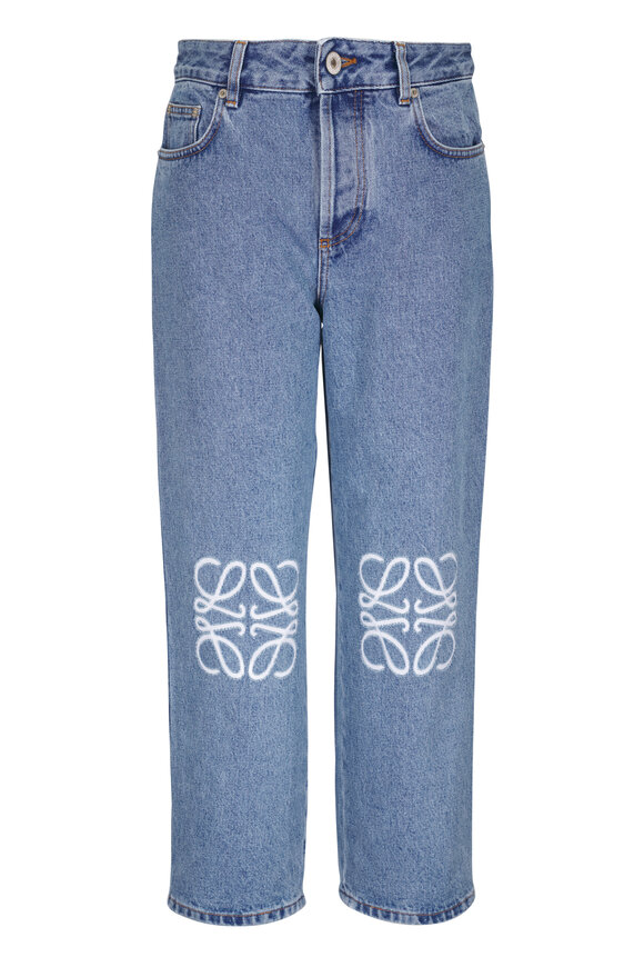 Loewe Anagram Cropped Medium Blue Jean