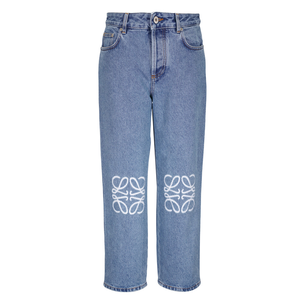 Loewe - Anagram Cropped Medium Blue Jean | Mitchell Stores
