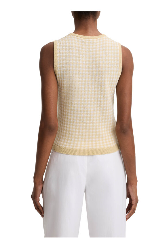 Vince Off White & Maiz Gingham Tank - view 3