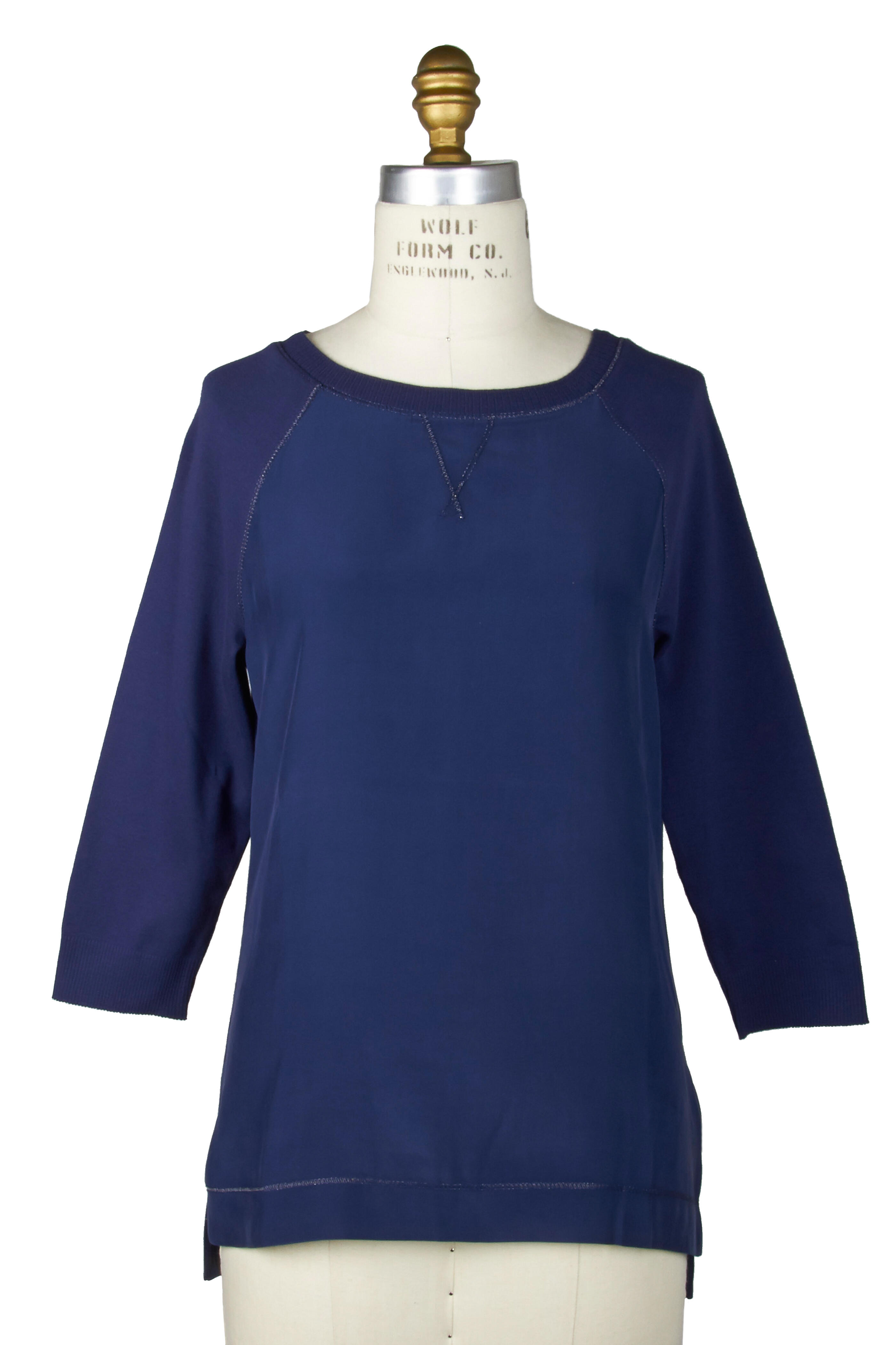 Bogner - Elle Navy Blue Silk Sweater