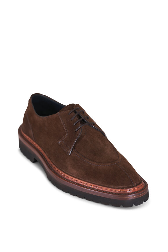 Di Bianco Panaro Mustang Dark Brown Suede Dress Shoe - view 1