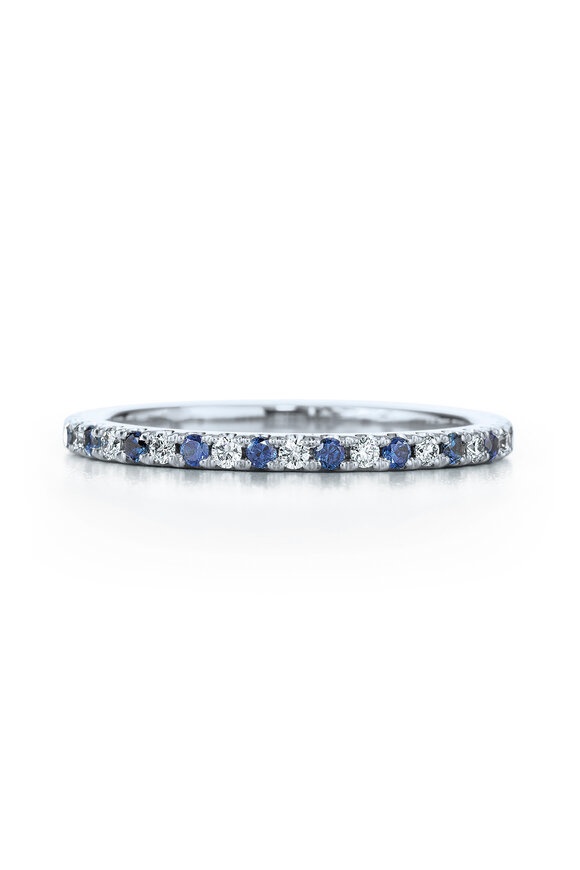 Kwiat - White Gold Sapphire & Diamond Stackable Band
