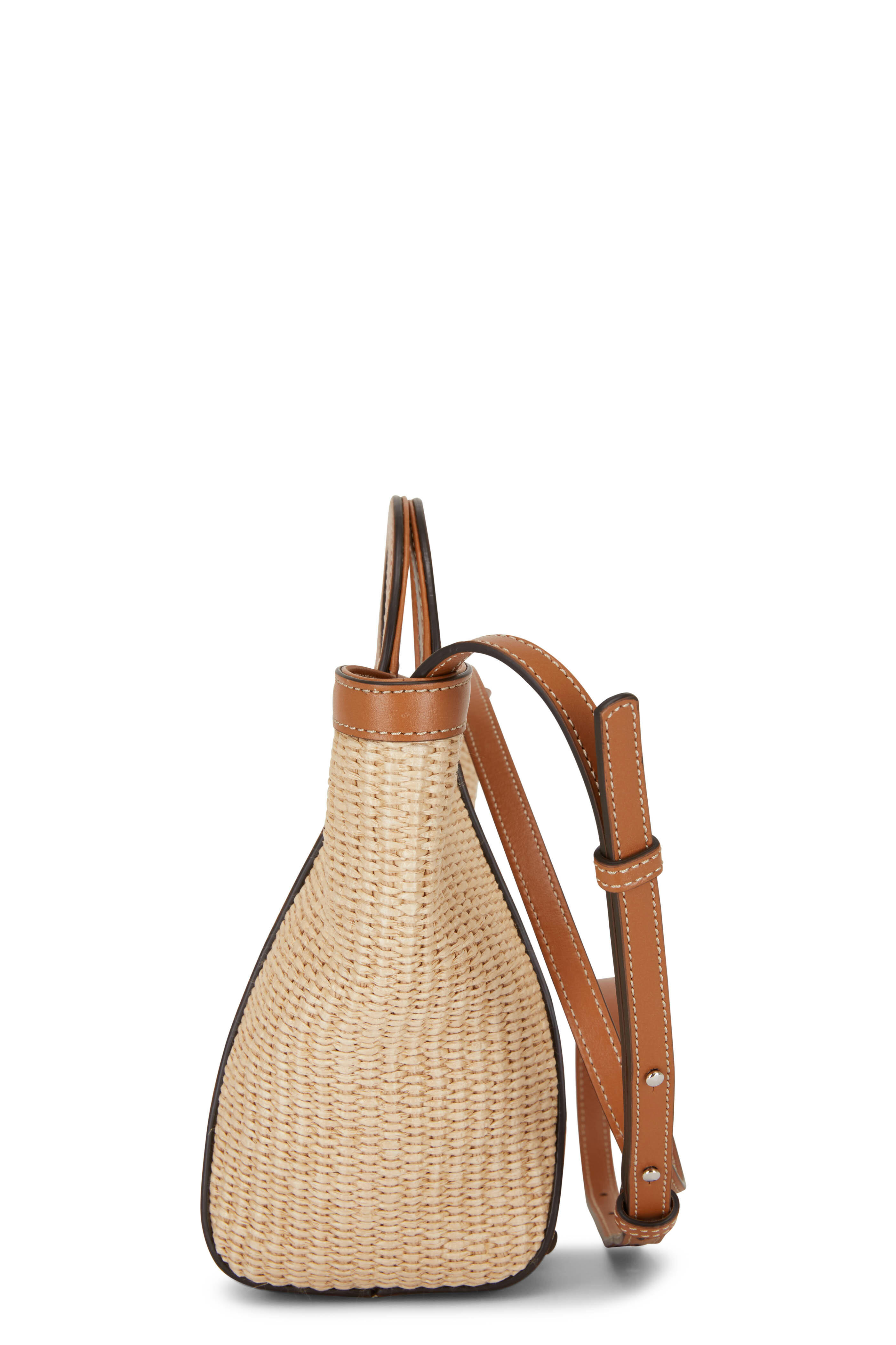 Tod's Clutch Bag In Raffia Mini In Brown