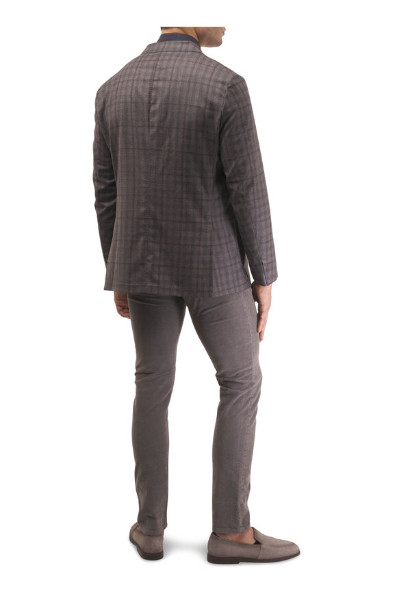 Tombolini Giacca Zero Gravity Brown Plaid Wool Sportcoat - view 2