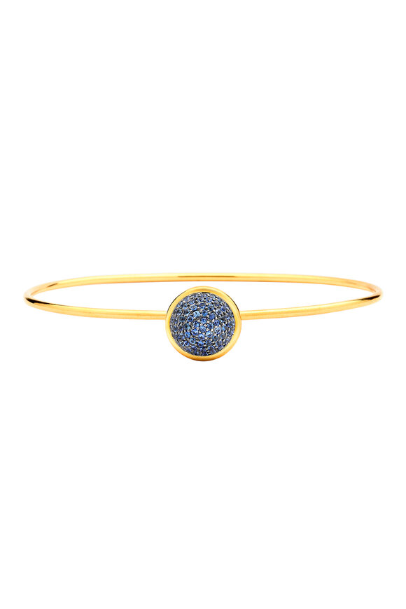 Syna - 18K Yellow Gold Blue Sapphire Stackable Bracelet