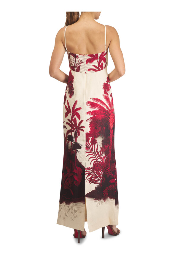 Johanna Ortiz Plentiful Qualities Red & Ecru Print Maxi Dress - view 4