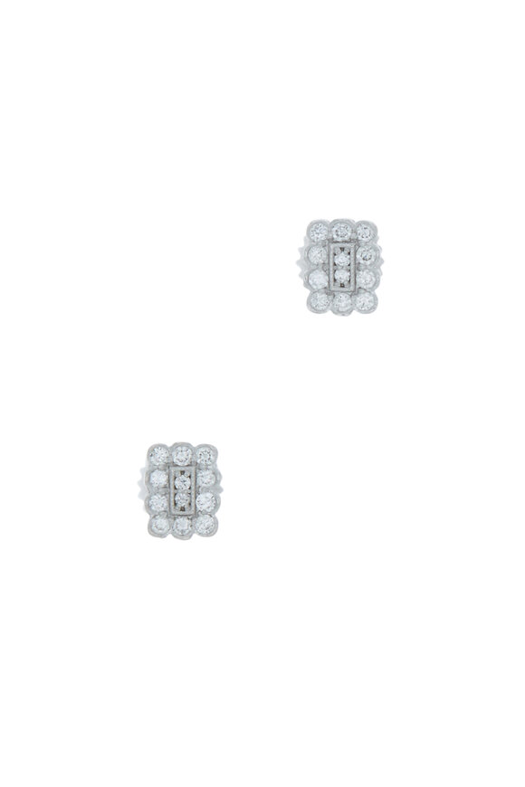 Jamie Wolf - 18K White Gold Diamond Stud Earrings