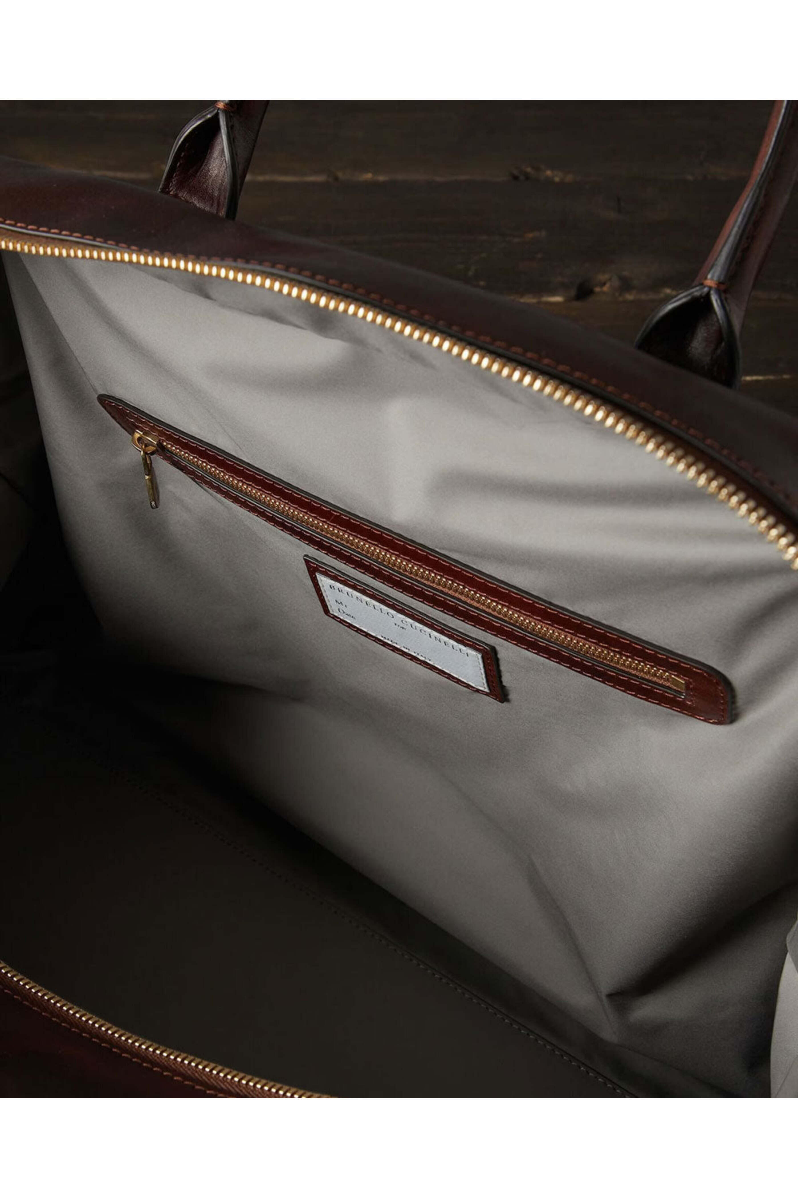 Brunello Cucinelli - Burgundy Leather Street Bag
