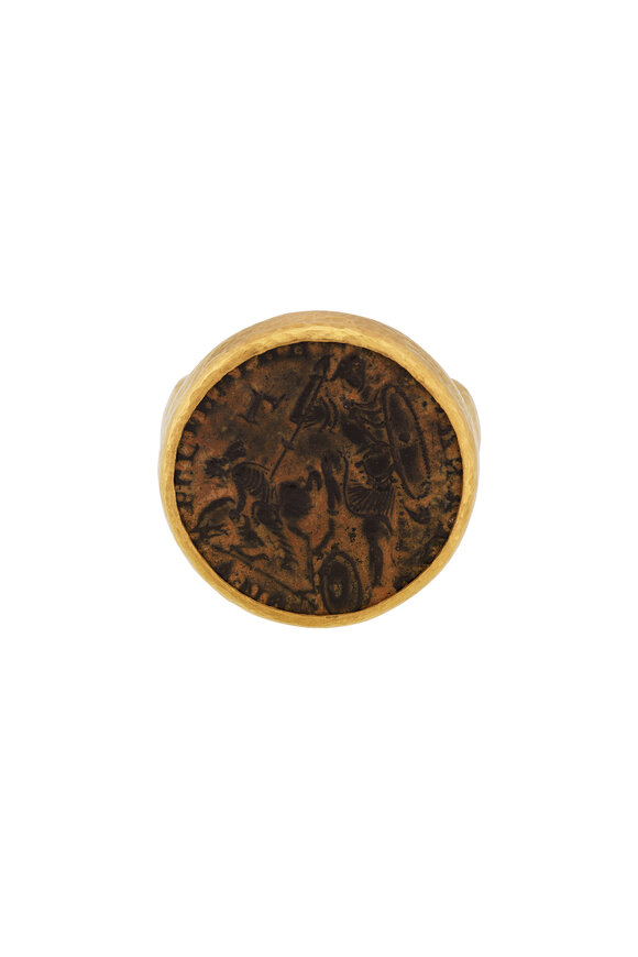 Gurhan 24k Gold Roman Imperial Coin Cocktail Ring - view 1