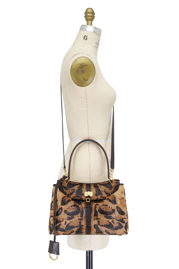 Balenciaga Rodeo Leopard Print Top Handle Bag - view 7
