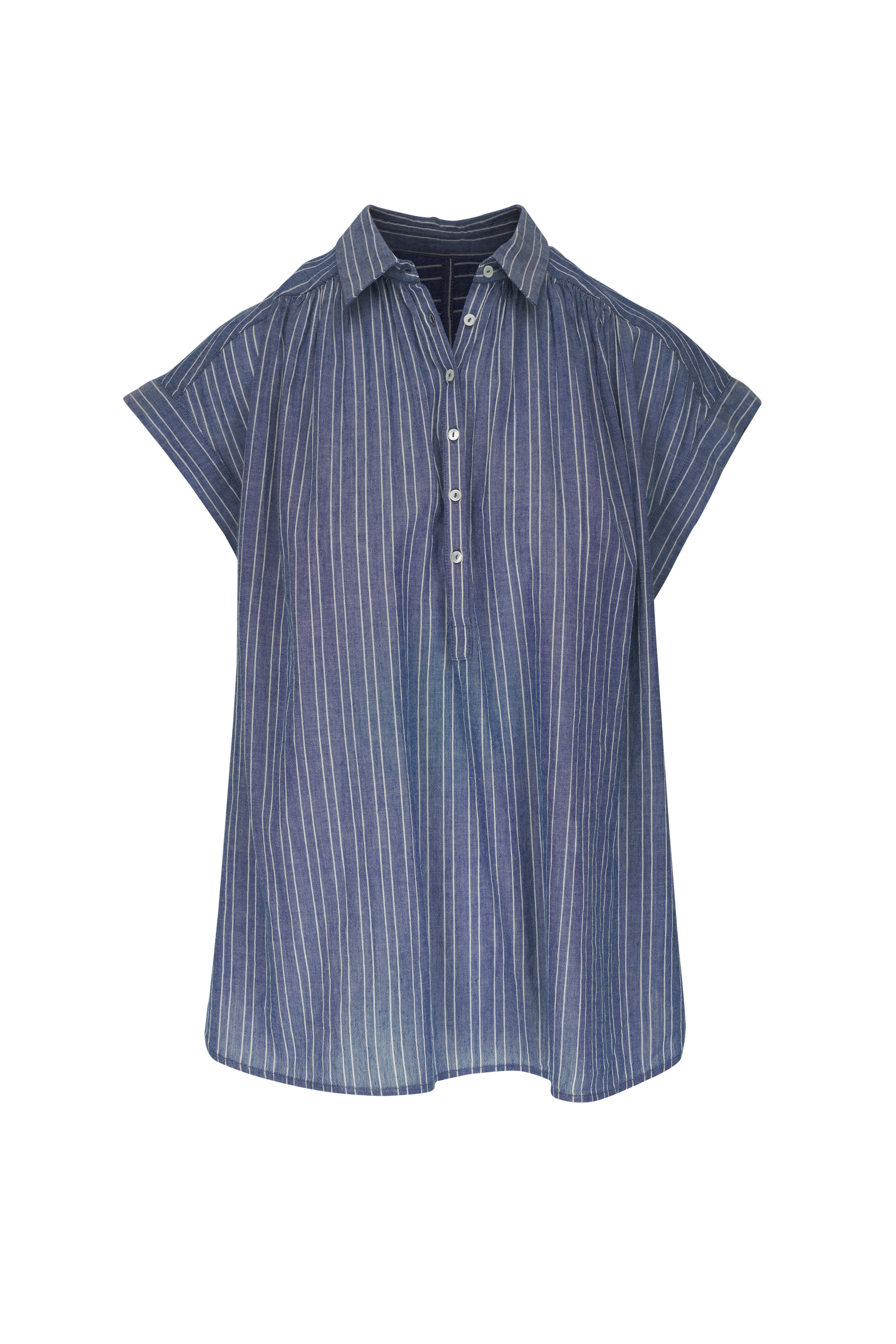 Nili Lotan - Normandy Navy & Ivory Striped Blouse