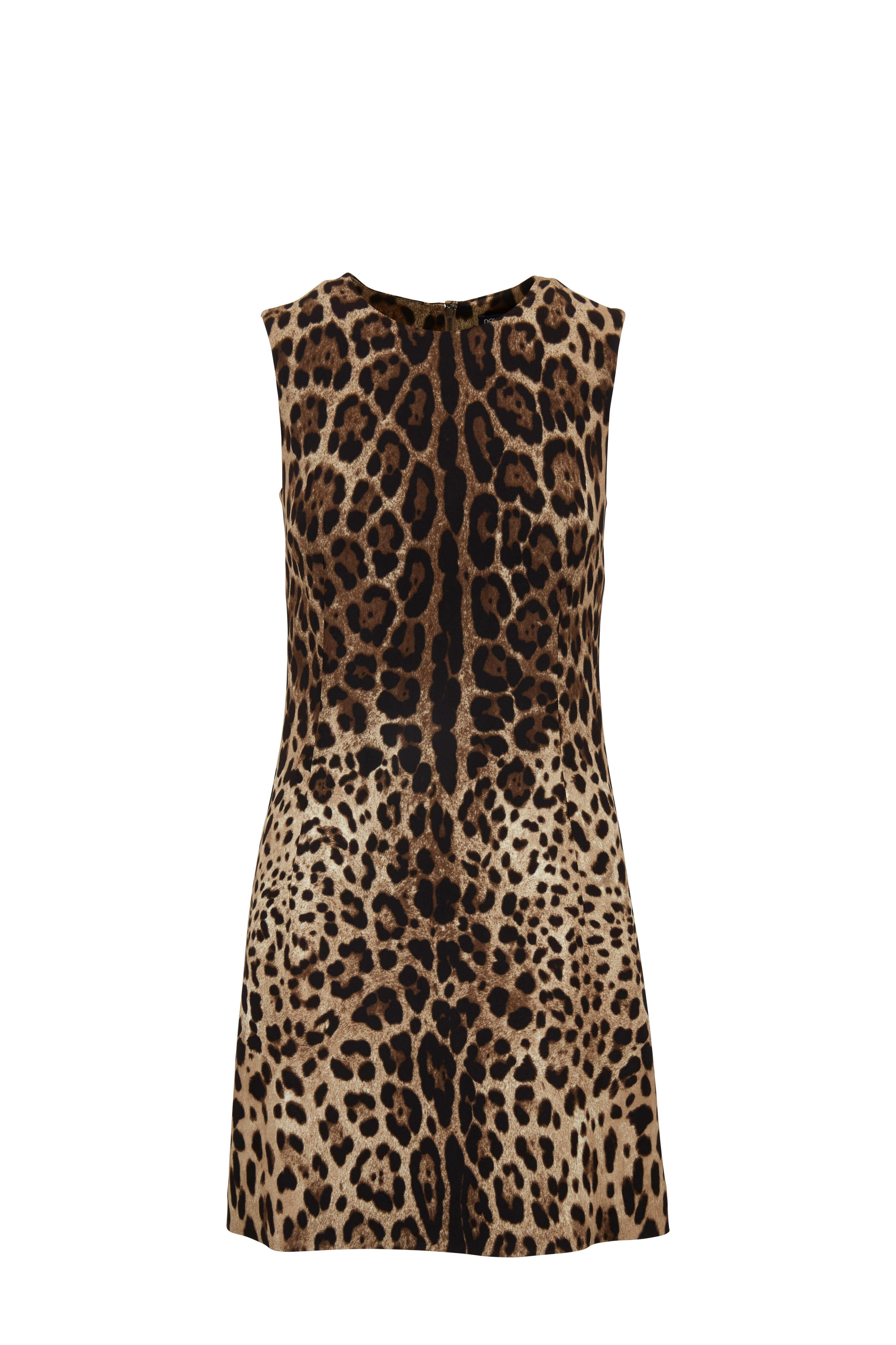 Dolce & Gabbana - Black & Brown Leopard Mini Dress